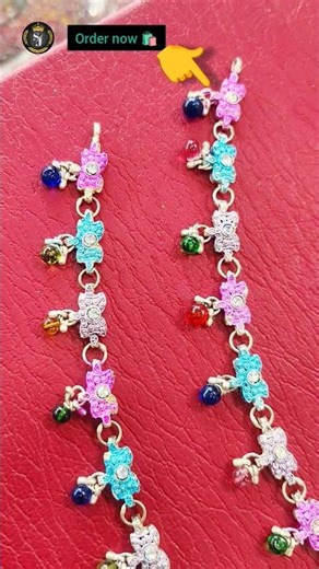 silver anklet design with colourful stone 💖💎✨ #shivamjewellers101 #shorts #viral #silver