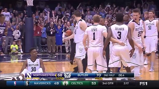 ONIONS! Kamar Baldwin step back GAME-WINNER! Butler Bulldogs defeats Northwestern 70-68. #GavittGames | FS1