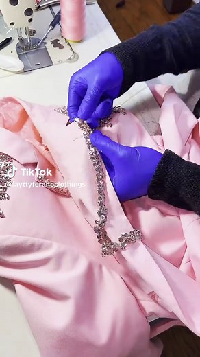 Custom Pink Rhinestone Suit for Prom 2026