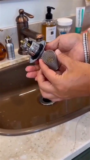This smart drain strainer helps catch food scraps and debris before they clog your sink.#viralvideo