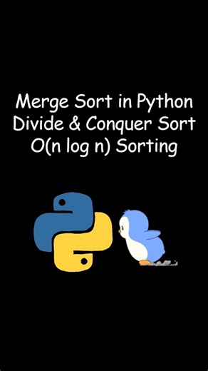 Merge Sort in Python | Divide and Conquer Sorting Explained #coding #python