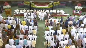 Congratulations to PM Shri Narendra Modi ji on being elected as Leader of the BJP, Leader of NDA Parliamentary Party and Leader of the Lok Sabha. His visionary leadership continues to inspire and drive our nation forward. Here's to more milestones under his exceptional guidance. | Satya Kumar Y