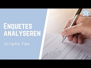 Eenvoudig ENQUETES analyseren | Scriptie TIPS