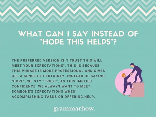 10 Other Ways To Say "Hope This Helps"