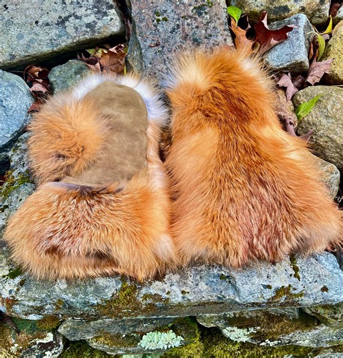 Red Fox Fur Mittens - Etsy