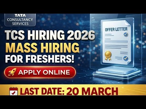 TCS Mass Hiring 2026 🚨 Freshers Eligible | Premium Salary | Last Date 20 March | Apply Fast! #yt #ad