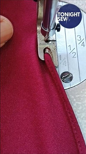 Completion of seams using the hem foot #sewing #sewingtips #hemming