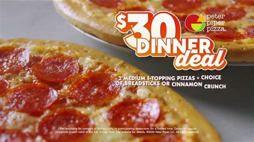 Peter Piper Pizza $30 Dollar Dinner Deal TV Spot, 'Everyone Reaching for the Last Bite'