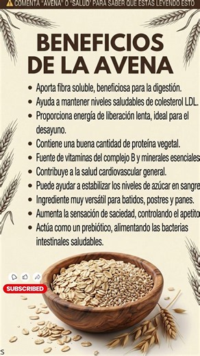Propiedades y Beneficios de la Avena
