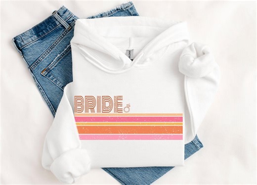 Retro 70s Theme Bridesmaid Sweatshirt, Retro Theme Bridal Party, Bride Hood, Groovy Bridesmaid, 70s Theme Bachelorette Party, Matching Bride - Etsy