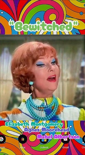 Elizabeth Montgomery, Agnes Moorehead, and Mabel Albertson on the 1960's TV sitcom "Bewitched"