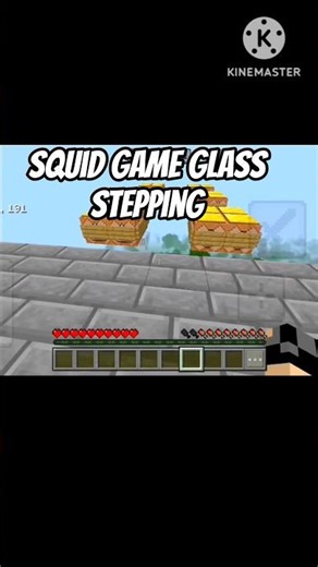 Minecraft Glass Stepping Stones 😈🪟 | Squid Game Glass Bridge Build 🎮🔥 #minecraft #shorts