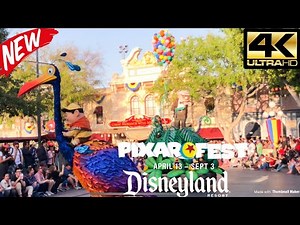 Pixar Fest Pixar Play Parade FULL SHOW NEW FLOATS! *4K* 2018 - DISNEYLAND