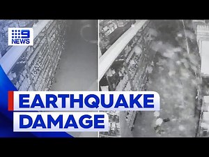 CCTV footage captured moment earthquake shook Victoria | 9 News Australia