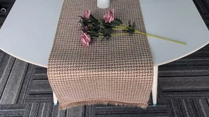 yuboo Coffee Table Runner Short, Brown Boho Braided Table Runner Farmhouse Style, Dresser Runner Scarf for Coffee Table,Nightstand, End Table, Bohemian Rustic Table Decor, 48 Inches Long