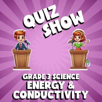 Energy & Conductivity QUIZ SHOW Science Game - No Prep Grade 3 Review Activity
