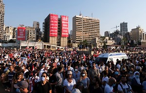 Thousands of Lebanese call for justice 1 year after massive explosion | CBC News
