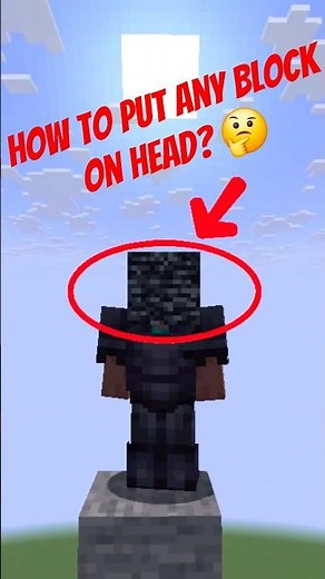 How to wear any block as a helmet | Minecraft
