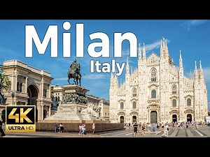 Milan (Milano), Italy Walking Tour (4k Ultra HD 60 fps) - With Captions