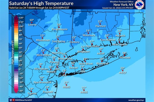 New York map shows areas facing arctic blast ahead of major storm
