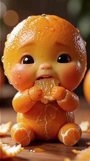 Sad orange eats orange… then THIS happens 😍