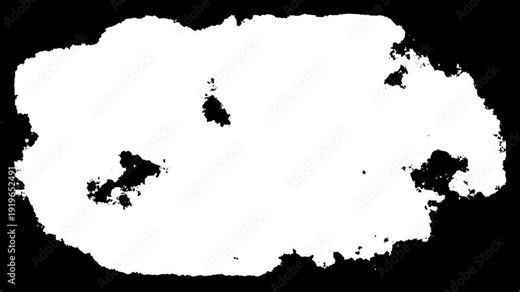 Animated transition featuring expanding paint stains and ink splashes spreading across the screen. Smooth abstract liquid reveal effect on dark background. Perfect for video transitions, logo reveal