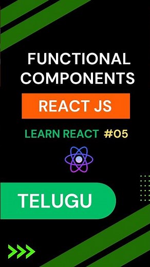Functional Components in React JS - Telugu | Learn React #5 | React JS Tutorial in Telugu | React JS