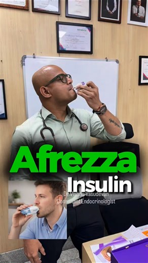 Dr Vishnu Vasudevan MD DM on Instagram: "For 100 years we injected insulin because we had no other choice. Now we have a molecule that can be inhaled and act within minutes. Science solved the biology. We’re still solving the practicality. I’ll be presenting this at RSSDI meeting next month in Calicut — where innovation meets real-world diabetes care. #DiabetesIndia #RSSDI #Therapeutics #medicaleducation"