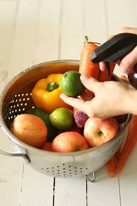 3K views · 39 reactions | This DIY natural produce wash is simple to whip up, cost-efficient, and works great. Next time you go to wash your fruits and vegetables, you can use this spray to ensure you are getting them clean. You can find the recipe and more information on my blog. Linked in profile  #producewash #fruitwash #inthekitchen | Our Oily House | Facebook