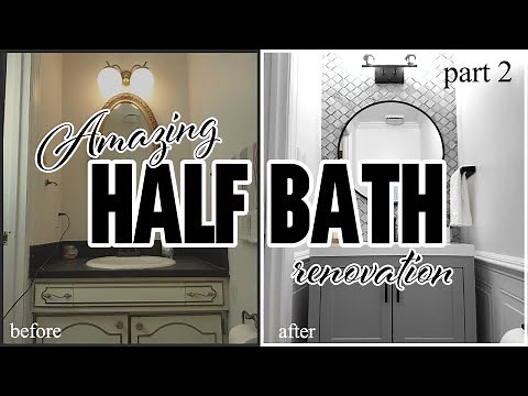 Small Half Bathroom Makeover || Half Bath || DIY Bathroom Remodel