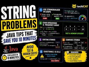 String Problems Explained Simply | Java Tips That Save You Minutes