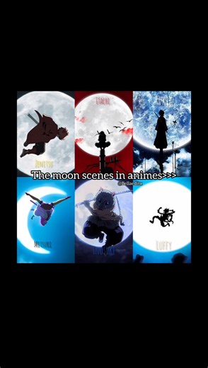 The moon scenes in animes 🌕❤✨ #anime #zenitsu #mitsuri #moon #itachi #luffy #inosuke #edit #pretty