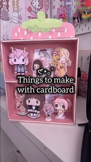 Things to make with cardboard 🍓✨ aesthetic #shorts #craft #cardboard #diy #millionviews