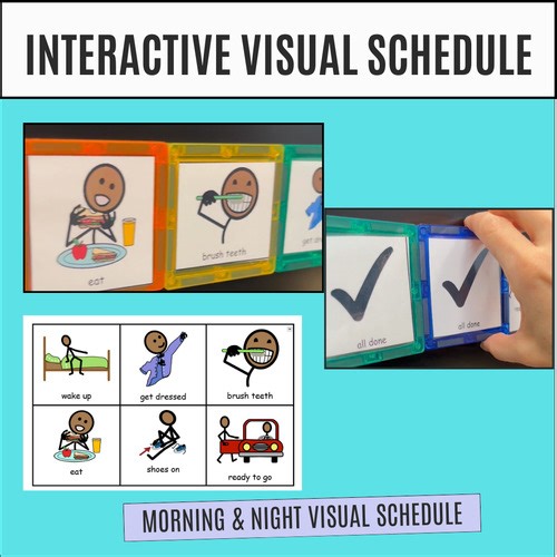Visual schedule for morning routine