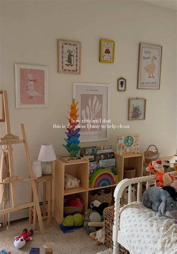 I know I’ll be dreaming of this mess some day when the house is calm & quiet 🧸😭🌈🍯 #toddlermom #girlmom #toddlerroom #toddlerroominspo #slowmotherhood