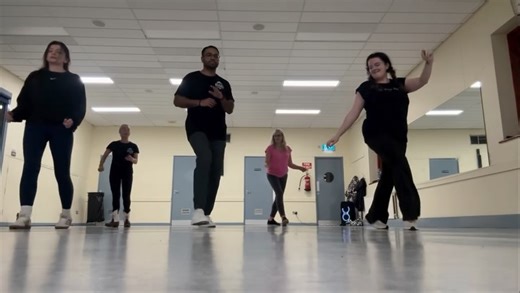 The Taney Rodeo Line Dancing on Instagram: "Gorgeous new smooth dance last night in Taney 👯‍♀️ ‘Left my Heart in Texas’ by Deborah Holland & Cheryl Huthcins to Bruno Mars’ funky new song ‘I just might’ 🪩 #linedance #linedancing #Leftmyheartintexas"