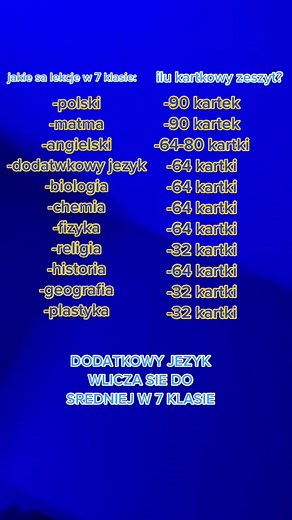 Porady zeszytowe dla uczniów 7 klasy