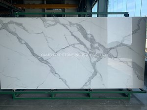[Hot Item] Calacatta White Nano Stone Crystallized Glass Stones Slabs