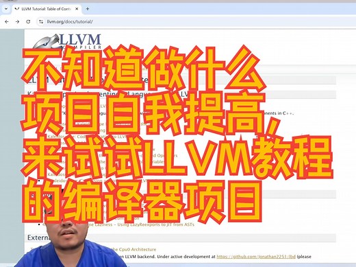 不知道做什么项目自我提高， 来试试LLVM教程的编译器项目