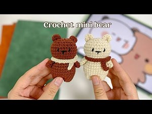 Crochet Bear Keychain | Easy Amigurumi Tutorial | Beginner Friendly | Step by Step
