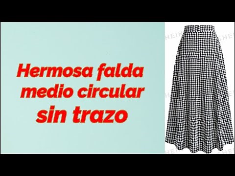 Cómo hacer una falda | medio circular | SIN PATRÓN | paso a paso