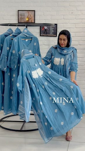 Mina Boutique ™️ | 9961199119 ( Watsapp Or DM For Orders) OUR BEST SELLING PURE MULMUL DESIGNER SUIT SET SIZES. S M L XL XXL 3XL 🛍️🛍️ALL INDIA FREE... | Instagram