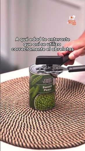 The correct way to use a can opener