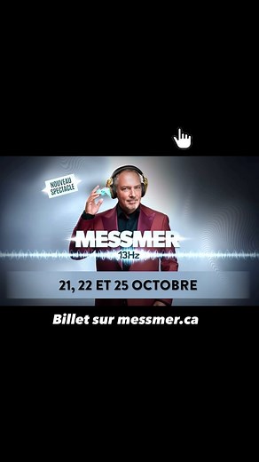 4.2K views · 211 reactions | De retour à Montréal pour vous présenter mon nouveau spectacle 13Hz  Au Cabaret du Casino de Montréal ‍朗 les 21,22 et 25 Octobre 2024 : Billetterie sur mon site messmer.ca | Messmer - Officiel | Facebook