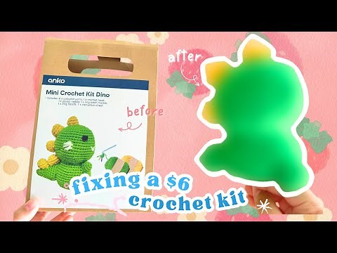 Fixing a crochet kit from kmart - dinosaur version