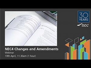 NEC4 Changes and Amendments Webinar