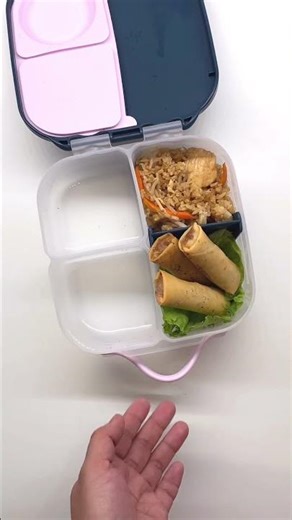 Pinoy Lunchbox Idea | fried rice and spring rolls #lunchbox #lunchboxideas