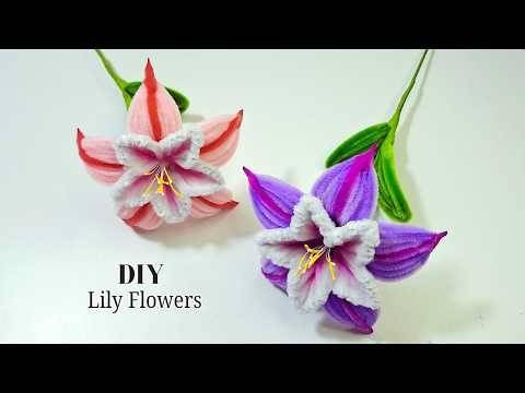 How to Make a DIY Pipe Cleaner Lily Flower