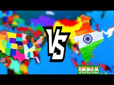 Akhand Bharat 🇮🇳 vs USA 🇺🇸 – Ultimate Power Comparison | Countryballs