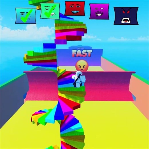 Rainbows Stairs VS Tsunami 🌊 #roblox